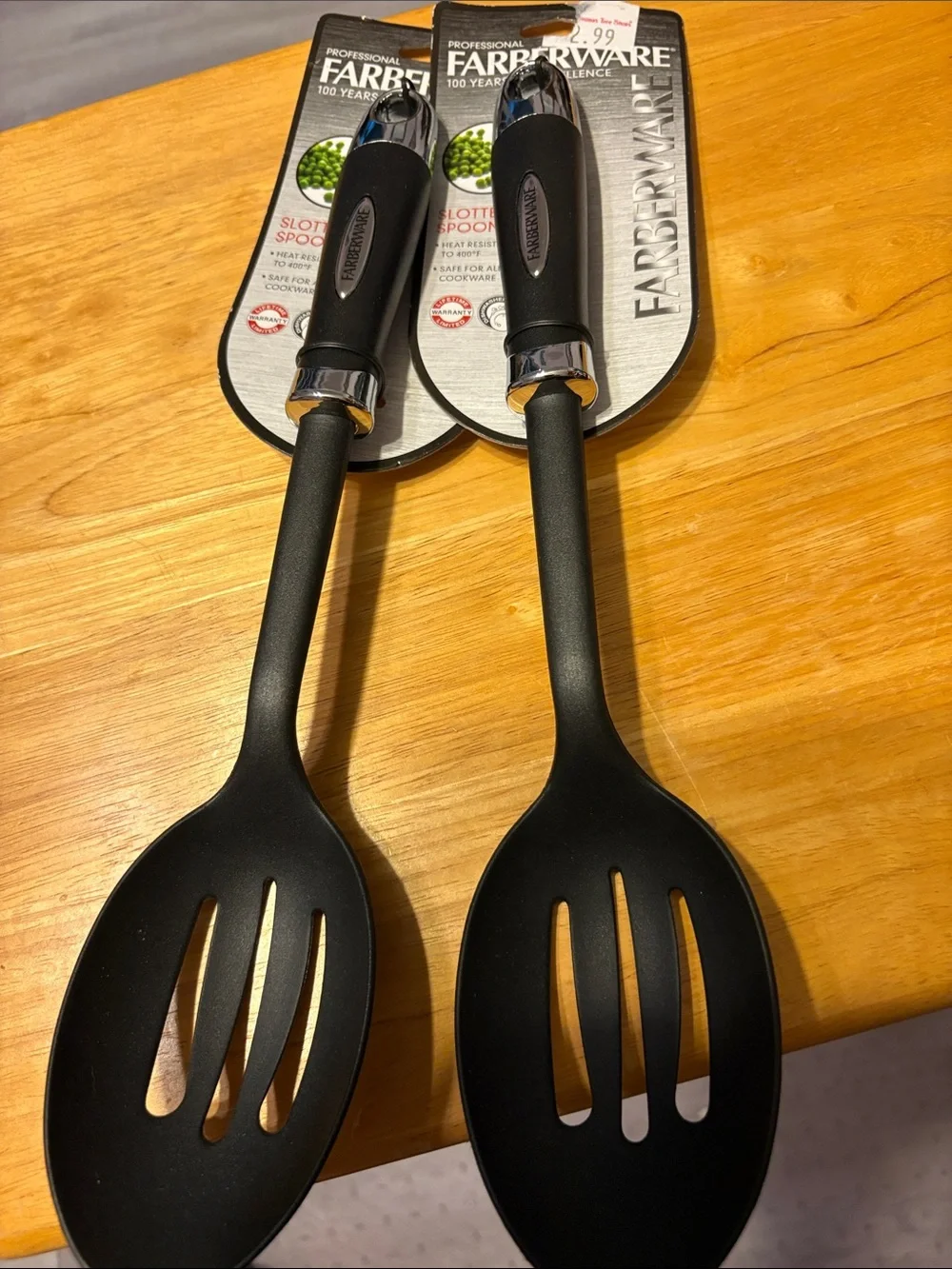 Farberware Black Nylon Slotted Serving Spoons, Set of 2